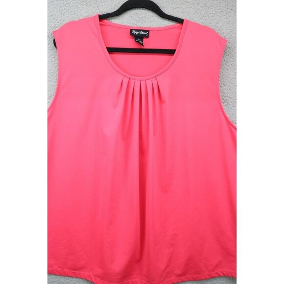 Maggy Barnes Pink Sleeveless Silky Top-Size 2X(22-24W)-Office-Business-Soft - Picture 2 of 8